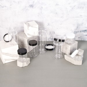 80g 120g 160g 220g 250g 430g 520g PET clear cream jars plastic body scrub container