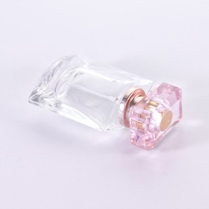 Wholesale customization 30ml Empty Perfume Bottle Luxury Acrylic Perfume Cap pink Spray pump glass bottle
