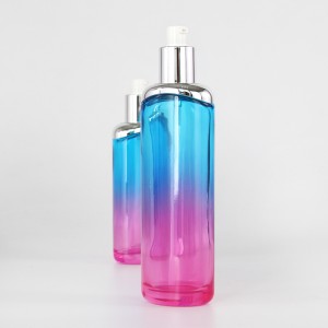 Blue Pink Transition Color Unique Lotion Glass Bottles