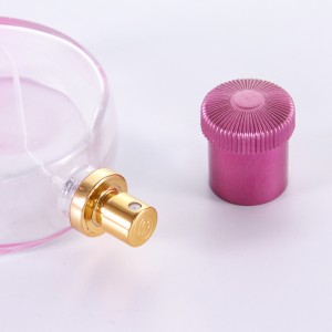 Wholesale customization 100ml Empty Perfume Bottle Pink Perfume Cap Spray Bottle