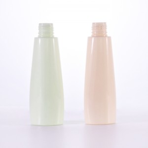 150ml Colored plastic cosmetic bottles with water transfer plastic lids for skin care cosmetic packaging