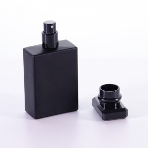 In Stock 30ml 50ml 100ml Empty Black Clear Luxury Frosted High Quality Rectangular Empty Spray perfume Bottle