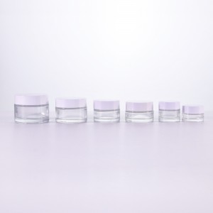 OEM/ODM Manufacturer White Glass Cosmetic Jars - Customized cosmetic glass cream jar 5m 7ml 10ml 20ml 30ml 50ml 100ml glass clear frosted jar for cream jar – Uzone