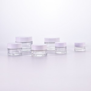 Customized cosmetic glass cream jar 5m 7ml 10ml 20ml 30ml 50ml 100ml glass clear frosted jar for cream jar