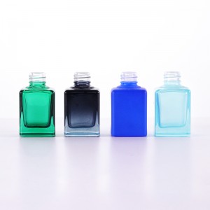 15ml 30ml 50ml 100ml Stained Glass Thick Bottom Square Glass Bottles for Essential Oil and Serum