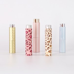 New design glass refillable perfume atomizer with aluminum cover