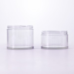 Wholesale 200g 300g PET Round Shape Plastic Cream Jar with Black Lid for Lotion Creams Toners lip Balms Makeup Samples