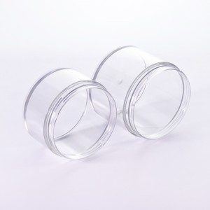 Wholesale 200g 300g PET Round Shape Plastic Cream Jar with Black Lid for Lotion Creams Toners lip Balms Makeup Samples