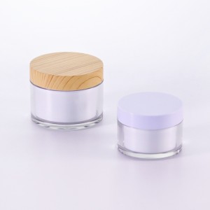 100g 120g 150g PET Plastic Cream Jar Double Wall with colored Lid for Lotion Creams Toners lip Balms Makeup Samples