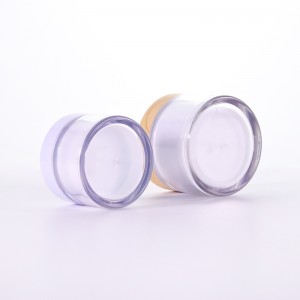 100g 120g 150g PET Plastic Cream Jar Double Wall with colored Lid for Lotion Creams Toners lip Balms Makeup Samples