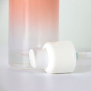 Cosmetic Painted Orange Colorful Small Lotion Pump Containers Glass Bottles