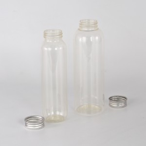 clear PLA plastic bottle for storage