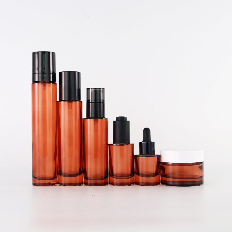Short Lead Time for Bulk Essential Oil Roller Bottles - Tall and slim amber glass bottles and jar for skin care package – Uzone