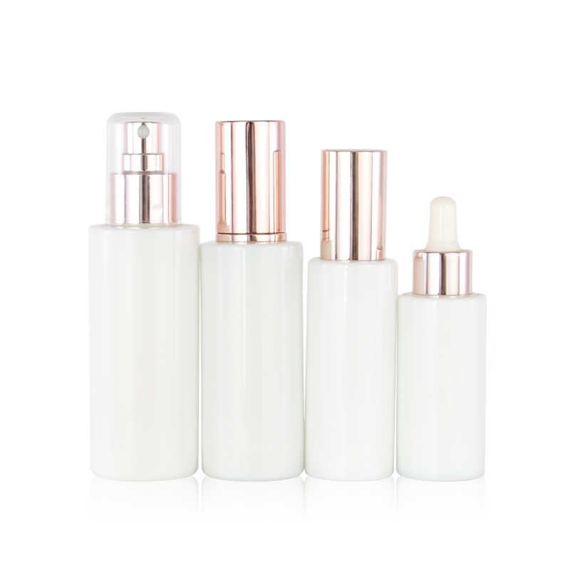 30,50ml White Glass Bottle for lotion and serum Featured Image