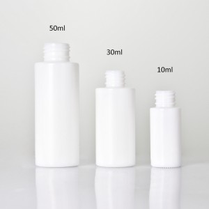 Opal White Essential Oil Glass Container Bottles with Rose Gold Screw Cap