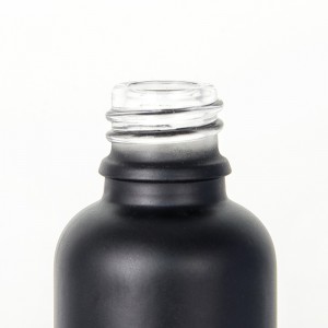 30ml Painted Black Glass Essential Oil Bottle with Dropper