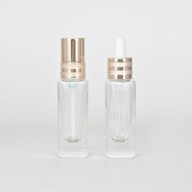China Supplier Glass Bottles Wholesale Usa - Slim and tall clear glass dropper and pump bottle for serum lotion and essential oil – Uzone