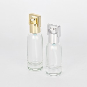 New thick bottom glass lotion bottle with special handle lid