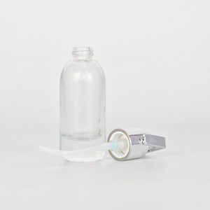 New thick bottom glass lotion bottle with special handle lid