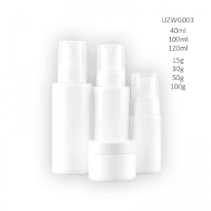 Bottle Cosmetic - Opal White Glass Bottle And Cream Jar – Uzone