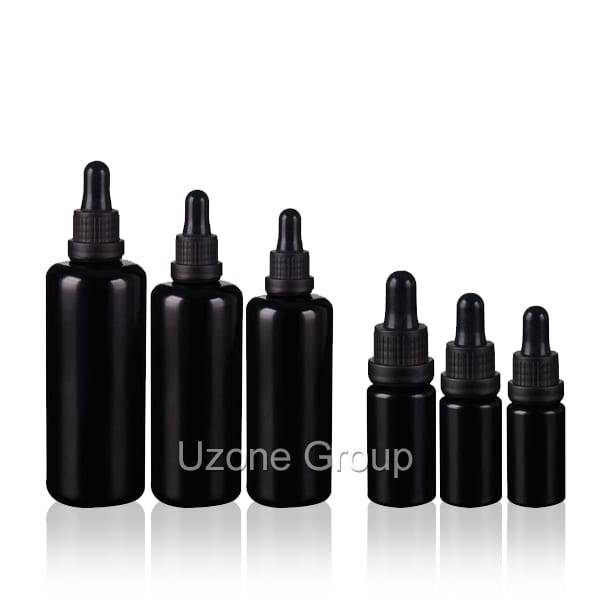 8 Year Exporter Essential Oil Bottle With Bamboo Dropper - Dark Violet Glass Bottle With Plastic Dropper – Uzone