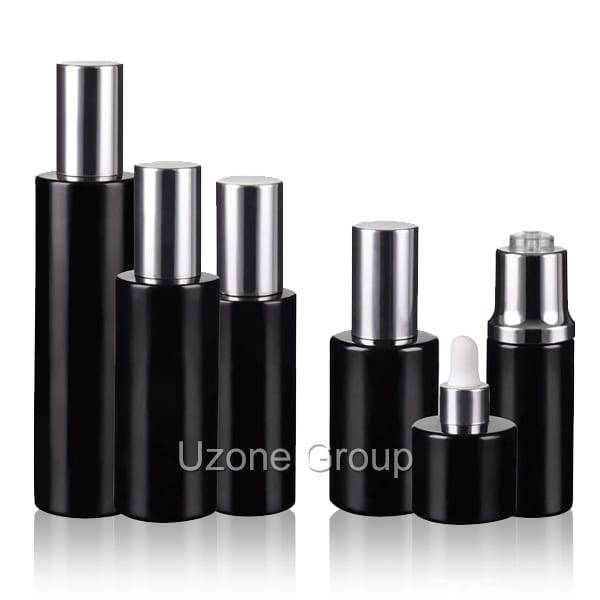 Manufacturer for Rose Gold Jar - Luxcy dark violet glass bottles with aluminum lid – Uzone