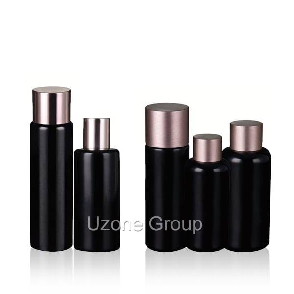 Cheapest Factory Glass Cosmetics Jar Bottle - High quality dark violet glass bottles with aluminum cap – Uzone