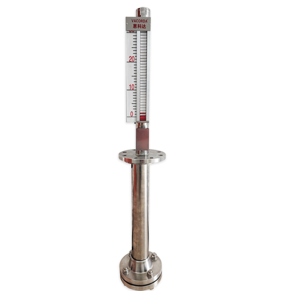 Vacorda UHC Magnetic Level Gauge Top Mounted Tank Level Meter With Solar Powered LED Display