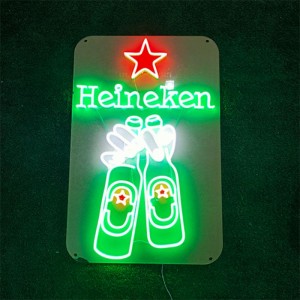 Neon 2 dan arweiniad arferiad cwrw Heineken