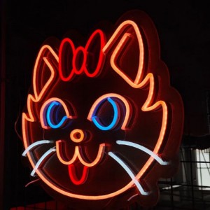 Insegne al neon gatto game center neo6