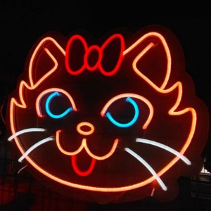 Insegne al neon gatto game center neo6