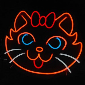 Cat neon signs game center neo6