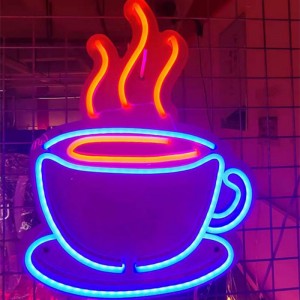 Kahve fincanı neon tabela el yapımı 2