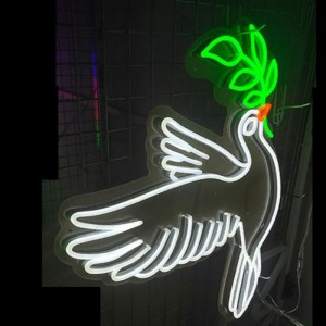 Neonski znak golob po meri svetlejši4