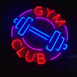 GYM Klubo neonŝildo dormoĉambro gimnastikejo4