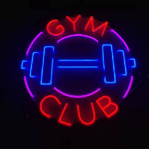 GYM Club neonski natpis spavaća soba gym4