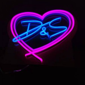 Heart love name neon sign wedd4