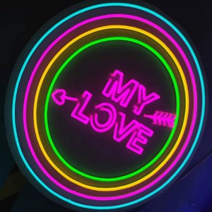 Tanda neon cinta saya Valentine ne3
