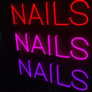 Nails neon Sign ánh sáng neon sig4