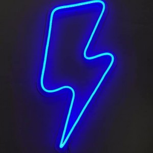 Neon Lightning Bolt Sign Light3