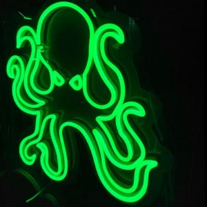 Neon Octopws arwyddion siop goffi2