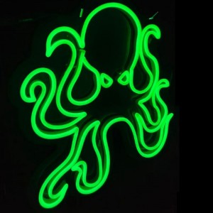 Soidhnichean Octopus neon bùth cofaidh2
