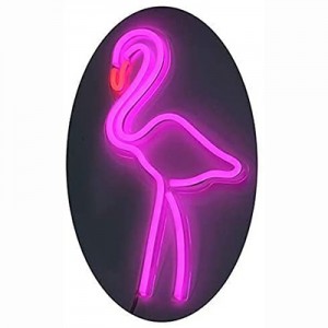 Rozkolora Flamingo LED Neonaj Signoj3
