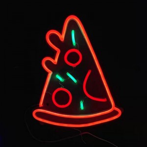 Cartel de neón de pizza feito a man neon1
