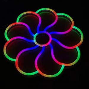 RGB-kukka neonkyltti custom le2