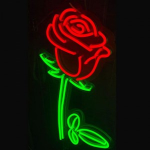 Mawar neon memberi tanda neon romantis 5