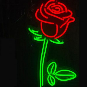 Sinjali tan-neon Rose neon romantic 4