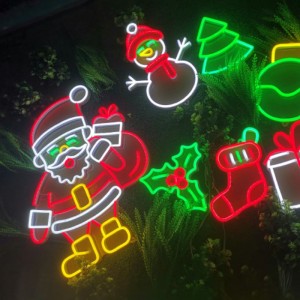 Santa Klaus Neon işarəsi Milad3