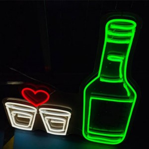 ຈອກເຫຼົ້າແວງ neon led light s6