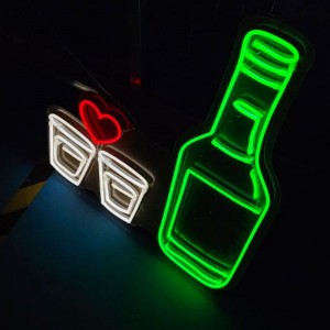 Wine cup neon sign led light s5